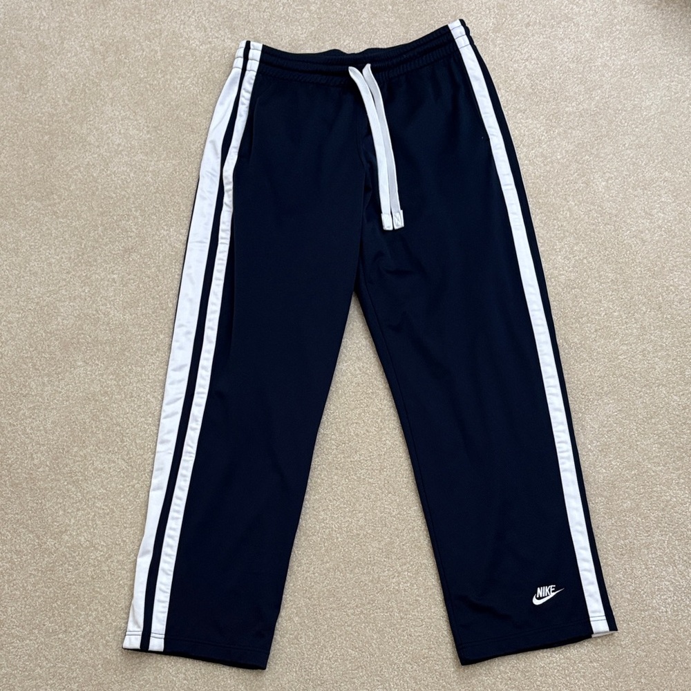 Nike Men’s  Dark Blue Joggers with White Stripes